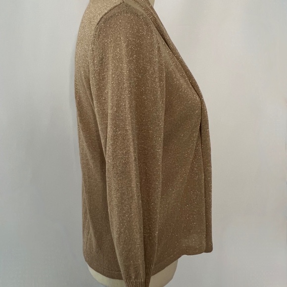 Vintage Sweaterworks Metallic Rayon Open Cardigan Size M - Picture 4 of 6